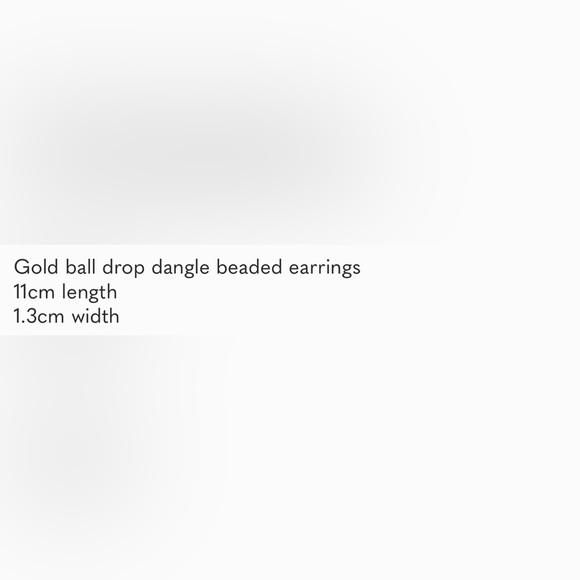 Gold Ball Drop Beaded Dangle Earrings - Picture 7 of 7